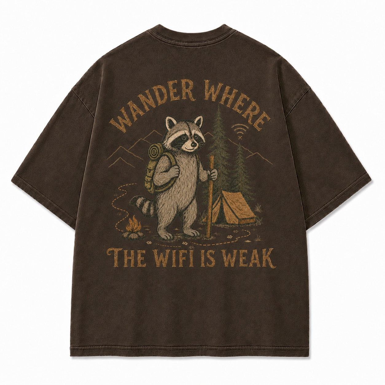 Off Grid Raccoon Graphic Tee