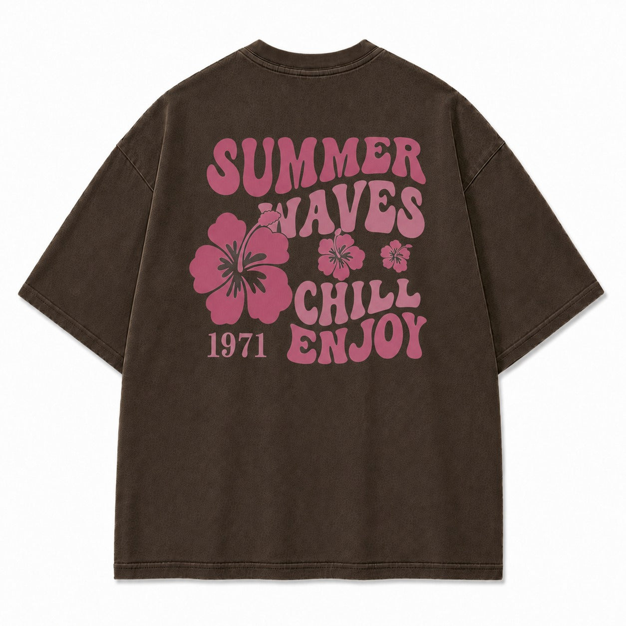 Summer Waves Chill Enjoy Washed Tee