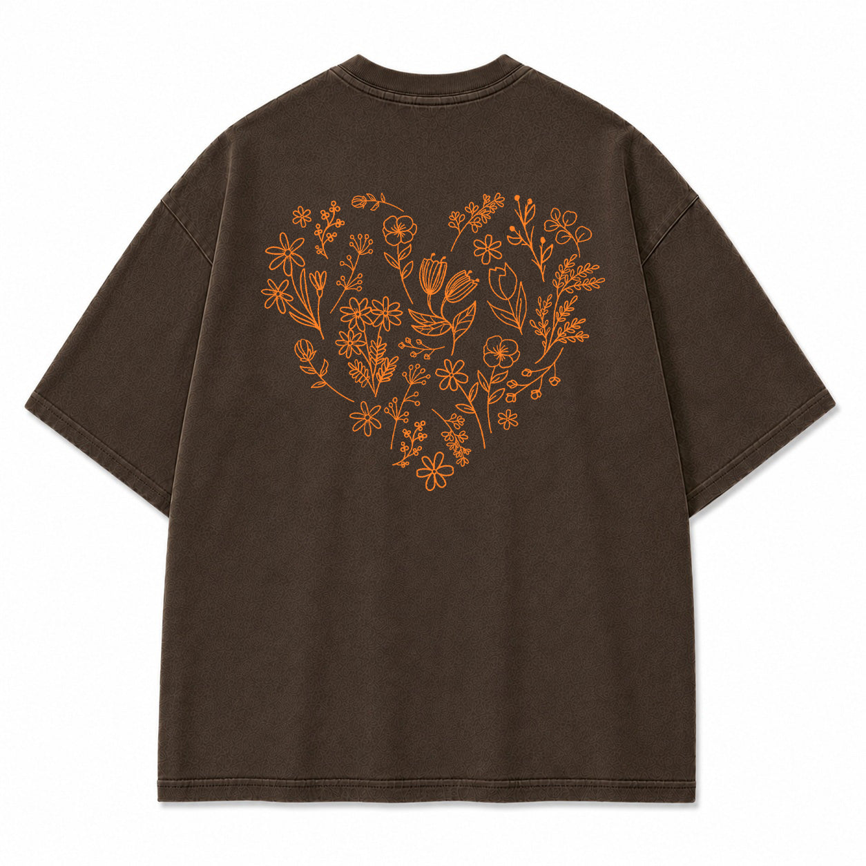 Wildflower Heart Botanical Graphic T-Shirt