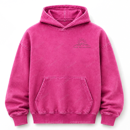 Take Me Outside Out West Washed Graphic Hoodie