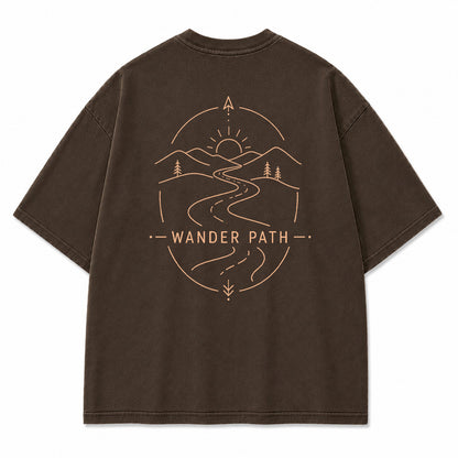 Wander Path Minimal Graphic T-Shirt