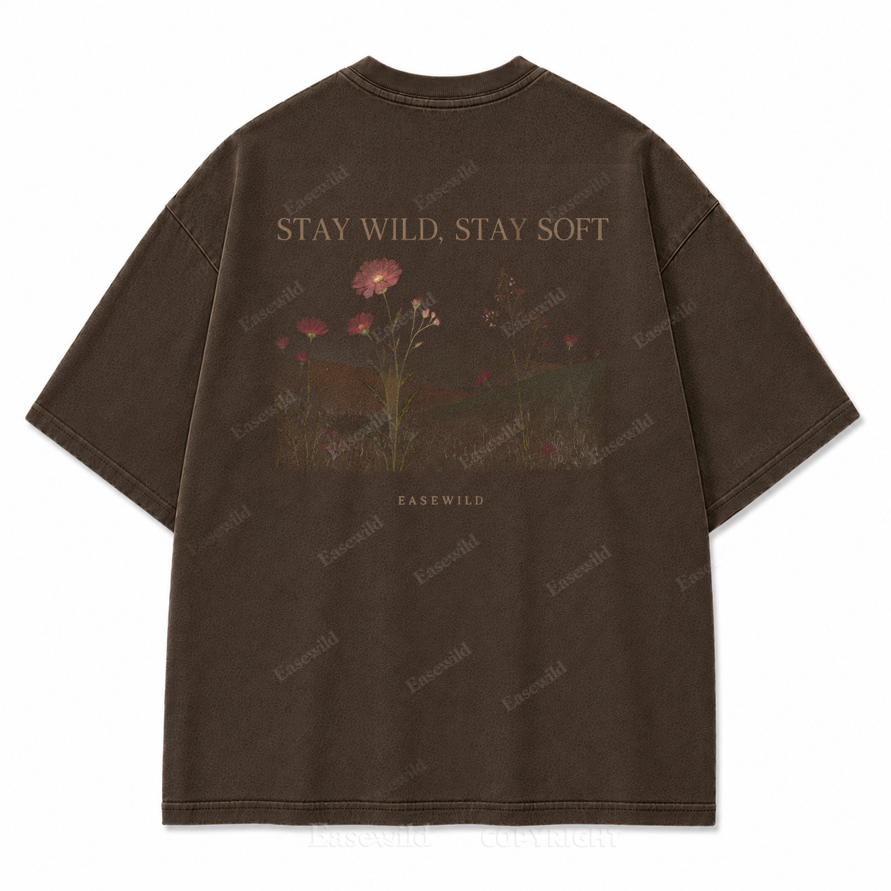 Stay Wild, Stay Soft Washed Back Print Tee