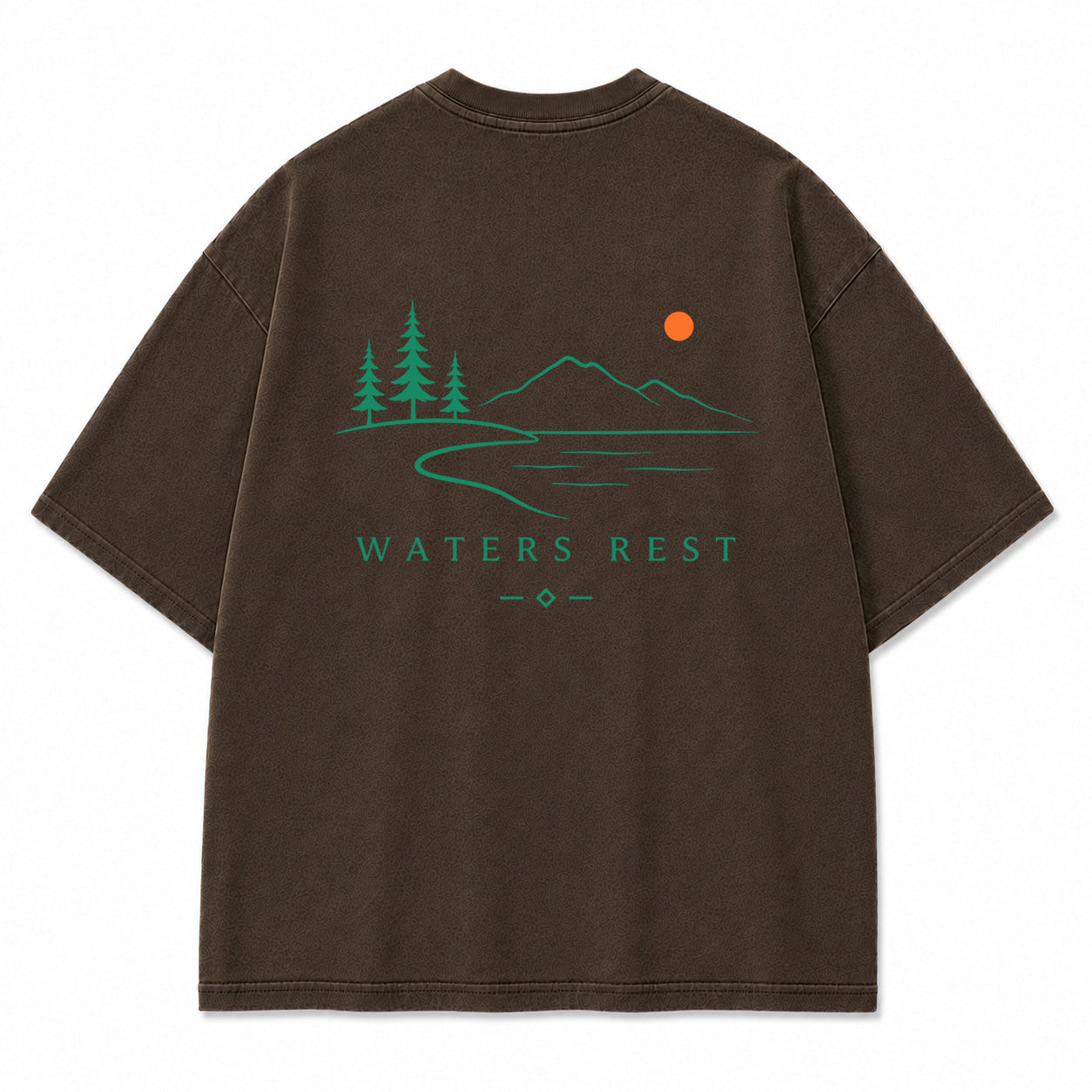 Waters Rest Mountain Lake Graphic T-Shirt