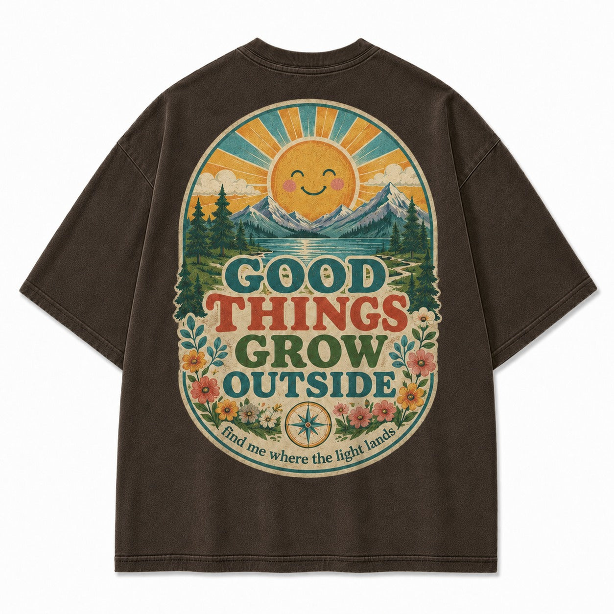 Good Things Grow Outside Washed T-Shirt