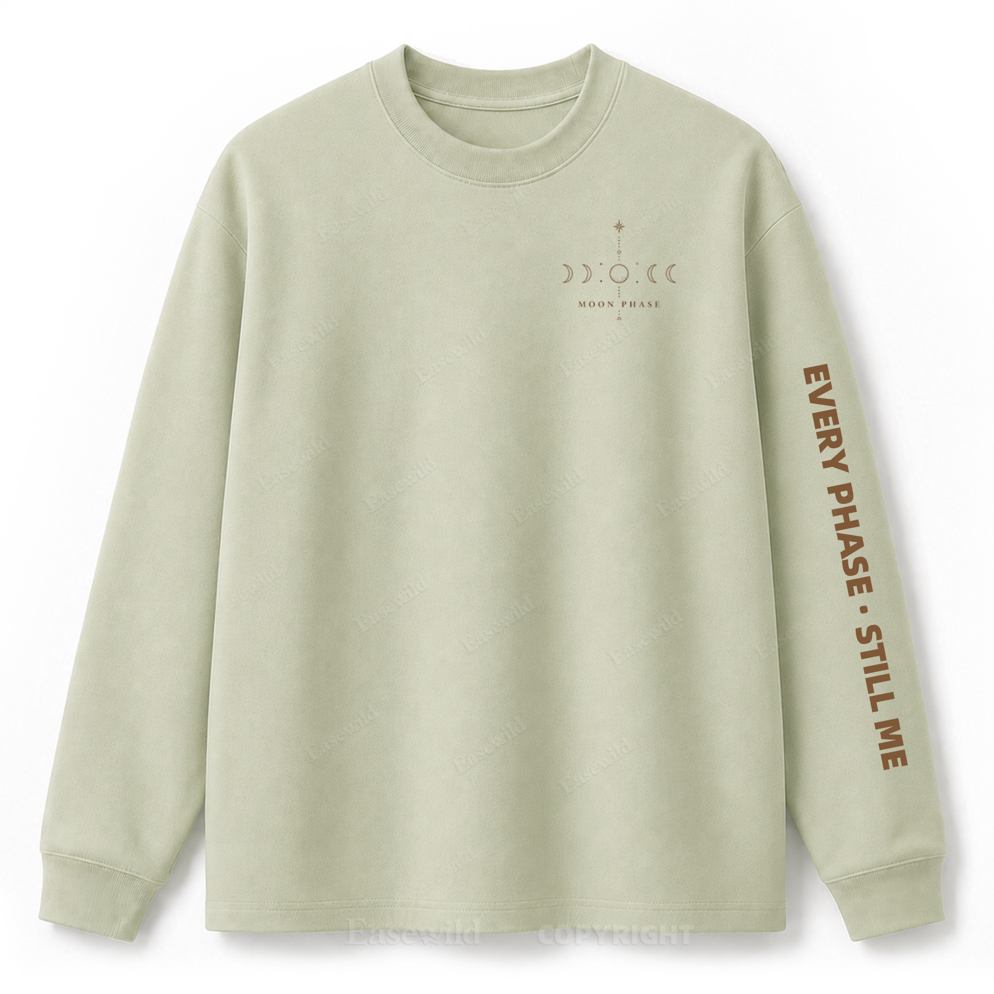 Moon Phase Celestial Graphic Long Sleeve Tee