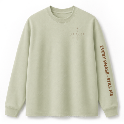 Moon Phase Celestial Graphic Long Sleeve Tee