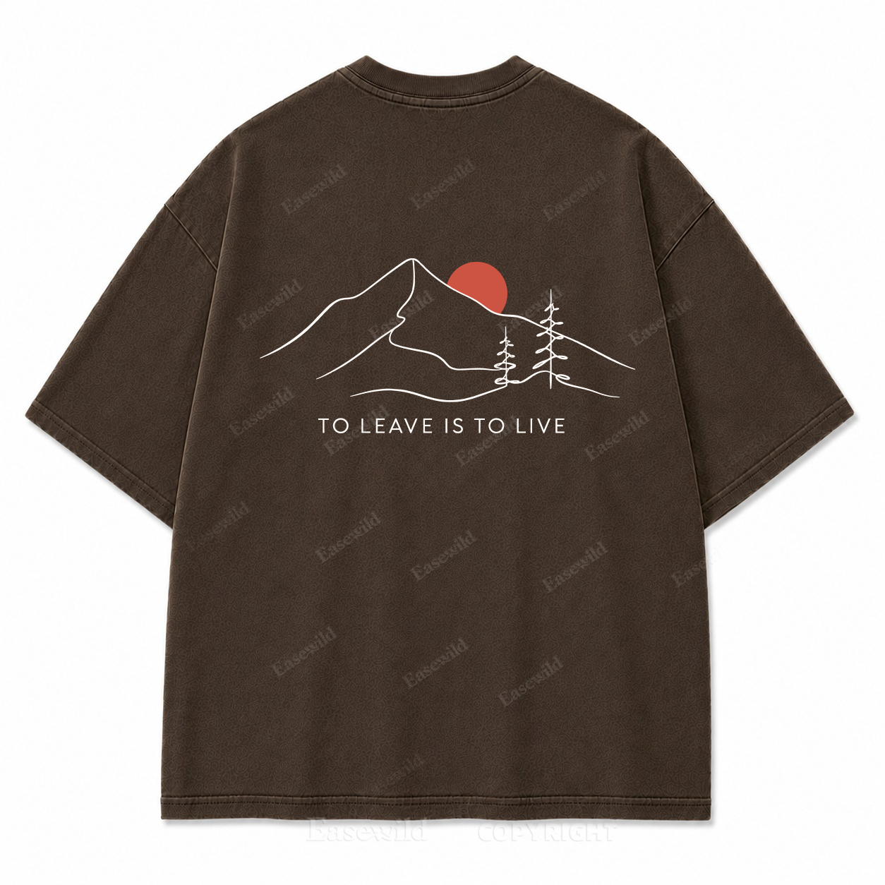 To Leave Is to Live Washed Back Print Tee