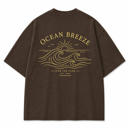 Ocean Breeze Minimal Graphic T-Shirt