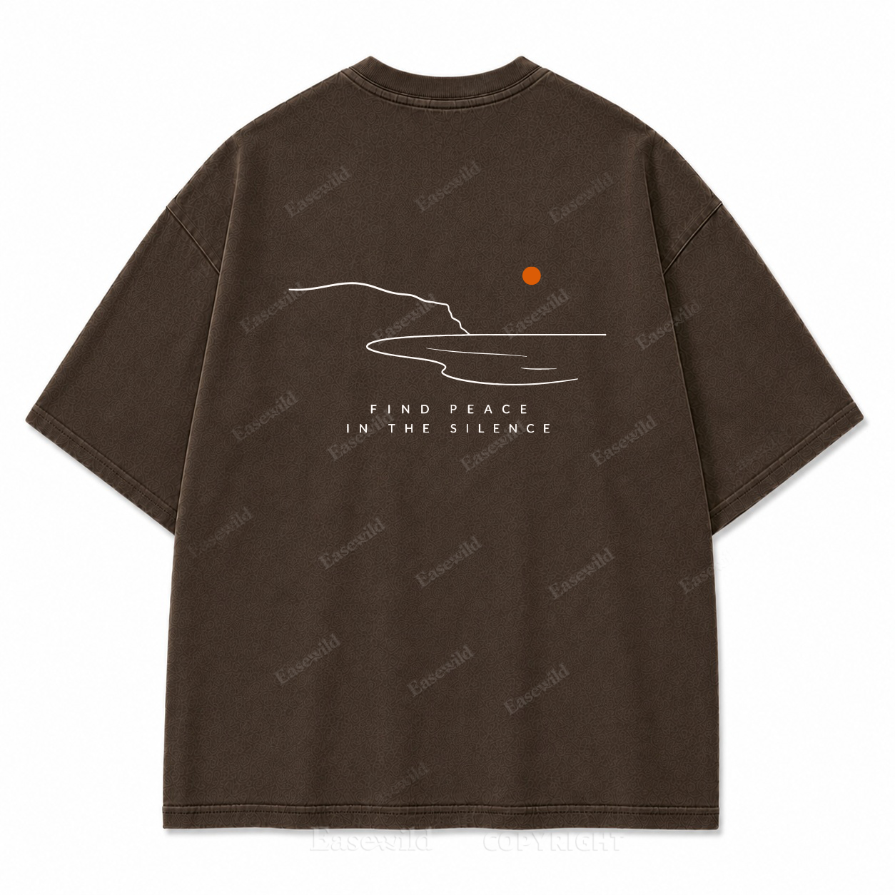Find Peace in the Silence Washed Back Print Tee
