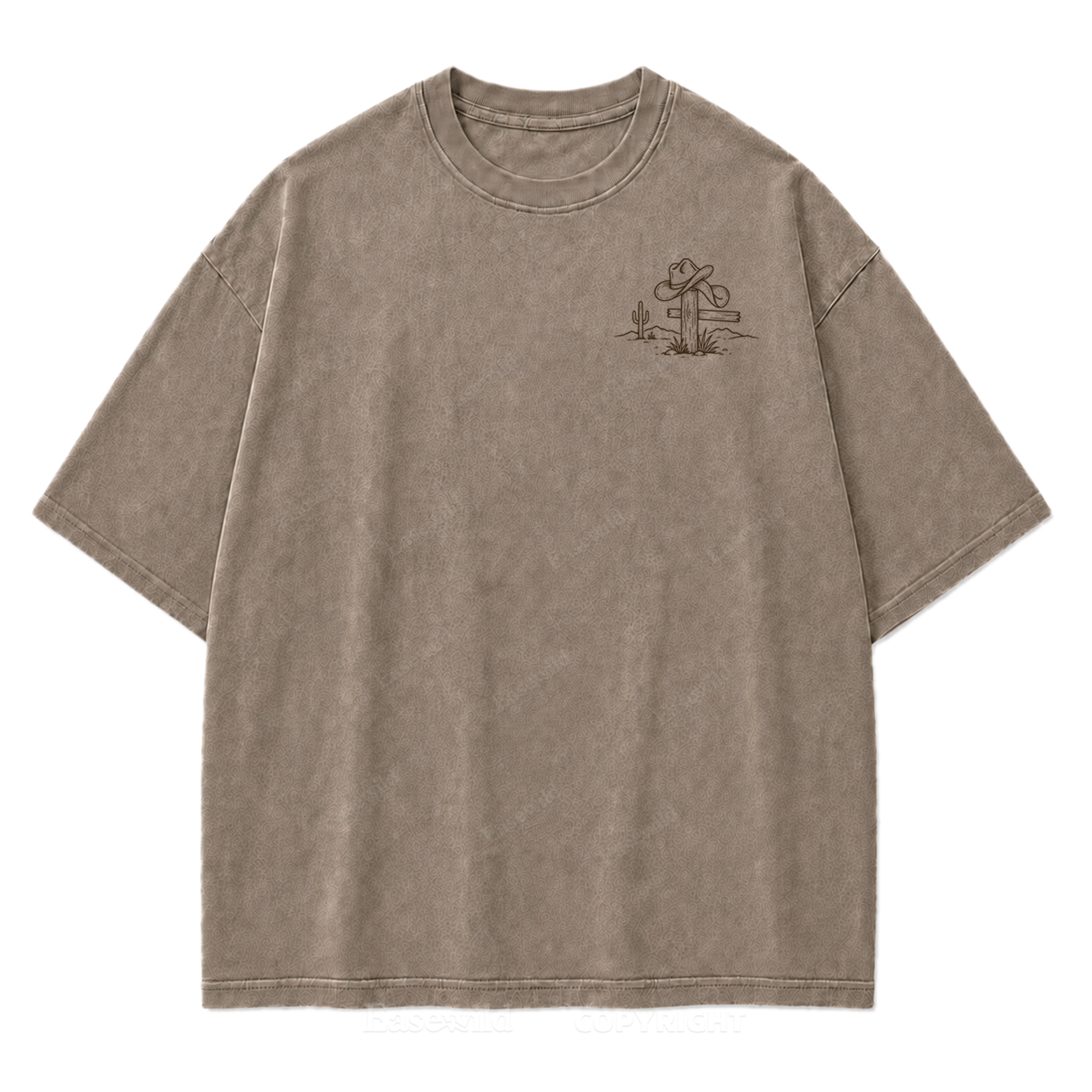 Cowboy-Skelett Used-Look T-Shirt
