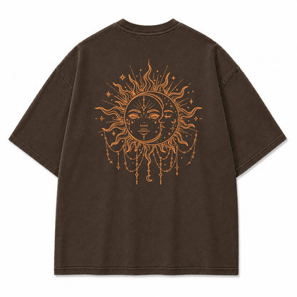Sun Moon Celestial Spirit Graphic T-Shirt