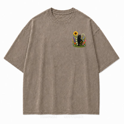 Wild Garden Black Cat Print Tee