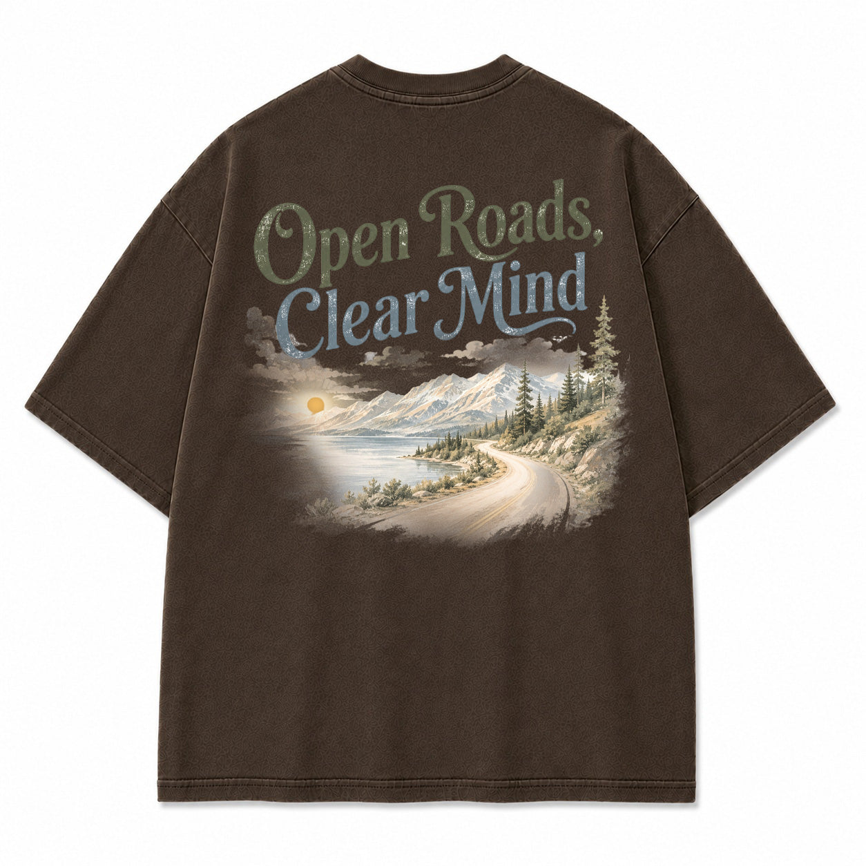 Open Roads Clear Mind Graphic T-Shirt