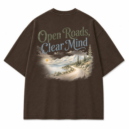 Open Roads Clear Mind Graphic T-Shirt