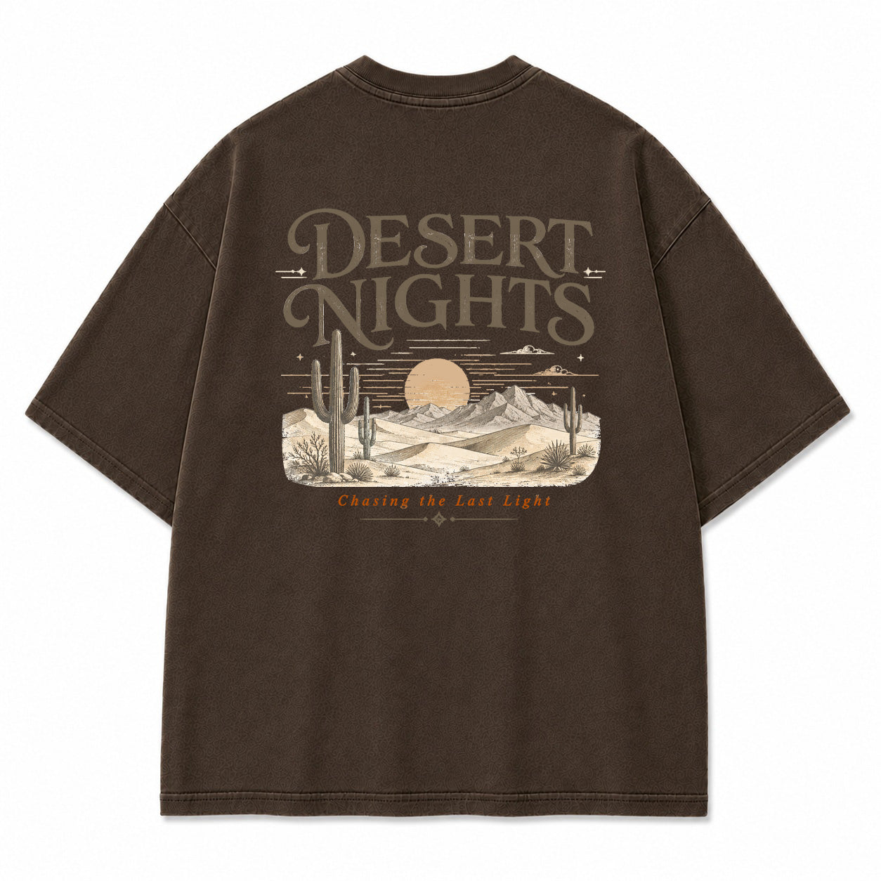 Cactus Dusk Desert Landscape Graphic T-Shirt