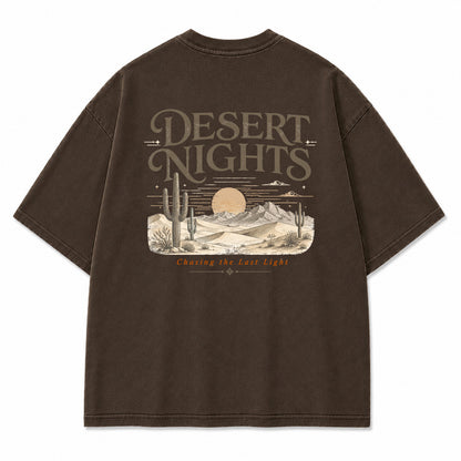Cactus Dusk Desert Landscape Graphic T-Shirt