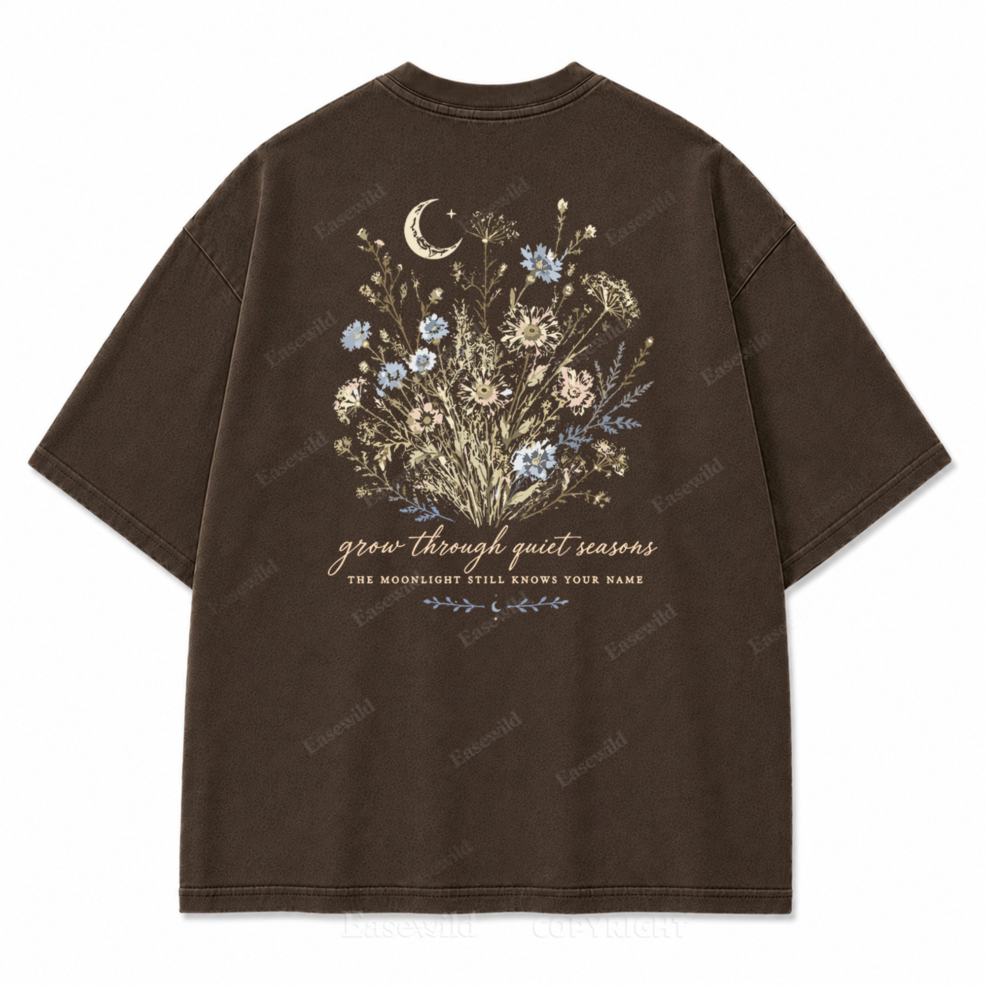 Grow Through Quiet Seasons Washed Back Print Tee
