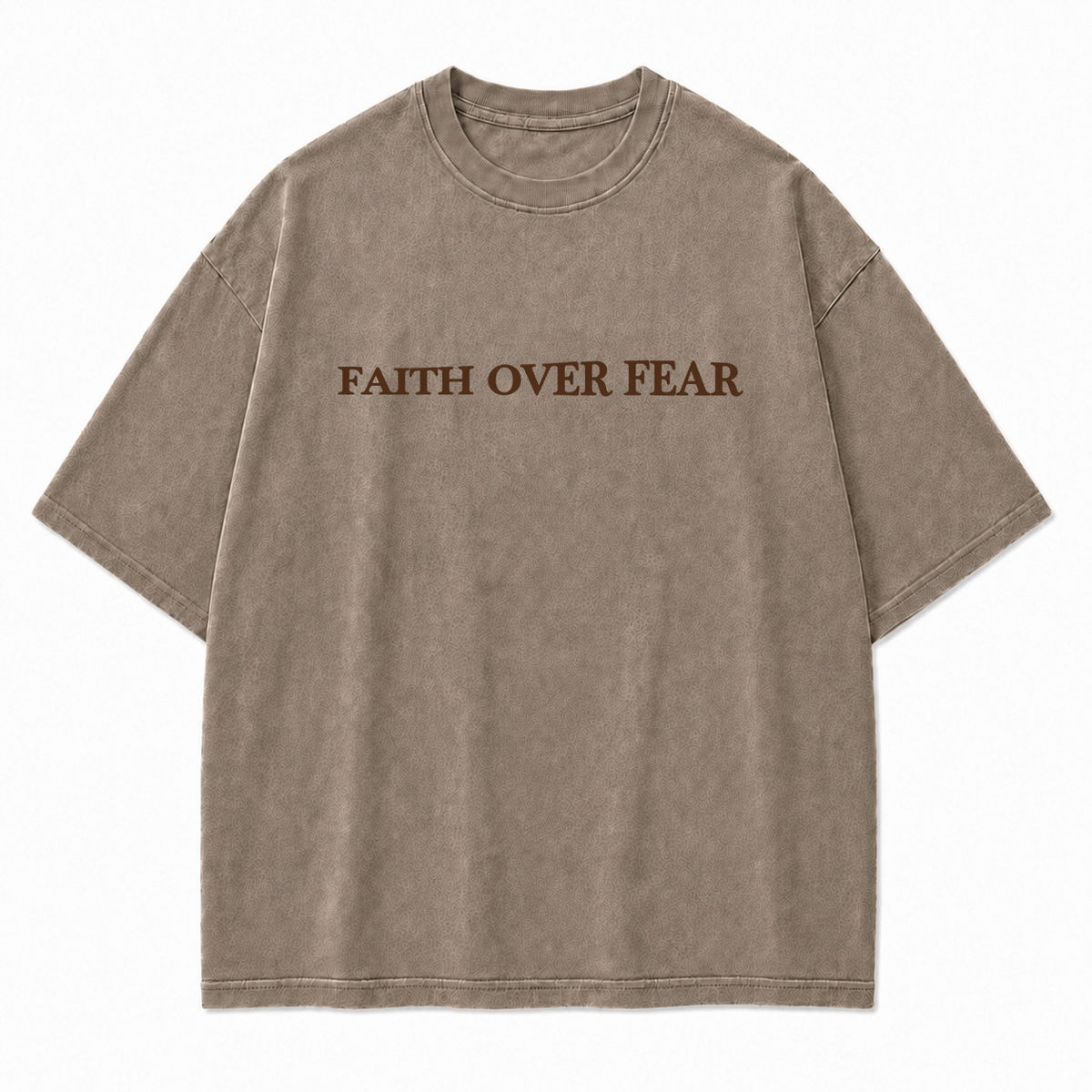 Faith Over Fear Oversized Christian Graphic Tee