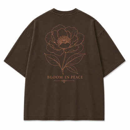 Bloom In Peace Floral Graphic T-Shirt
