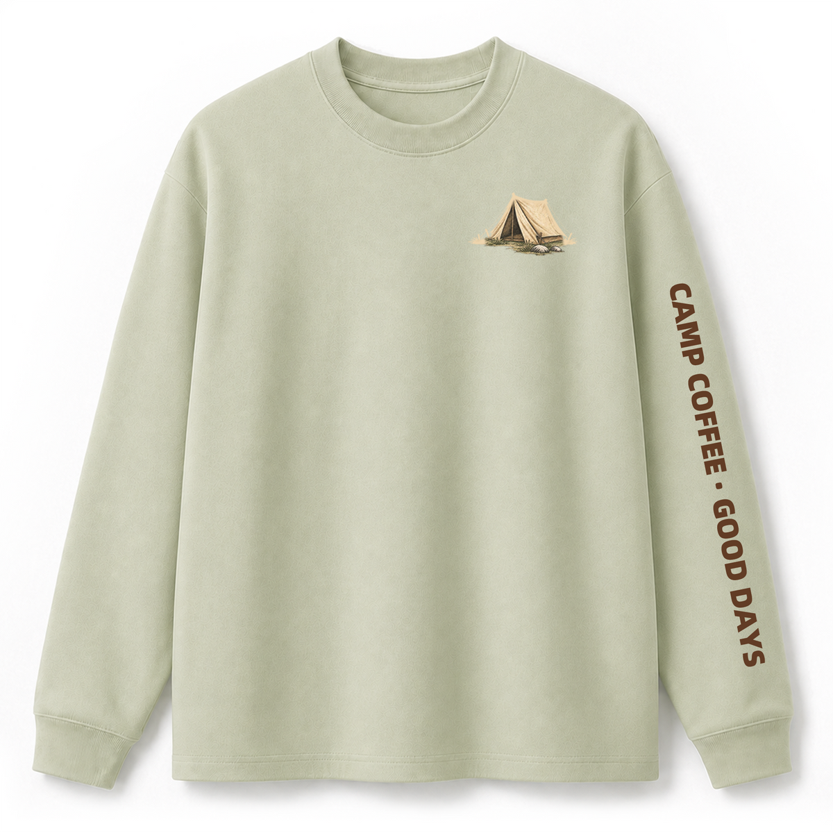 Camp Coffee Mornings Graphic Long Sleeve Tee