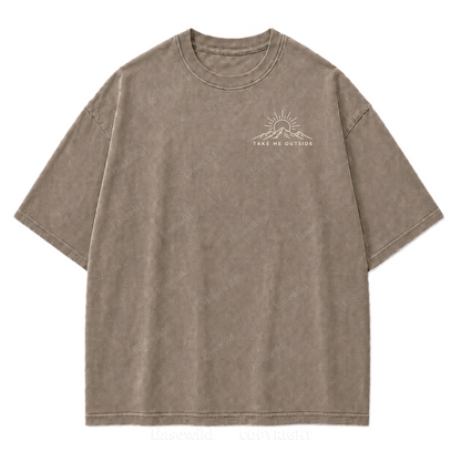 Called Back to the Outside Washed Print Tee