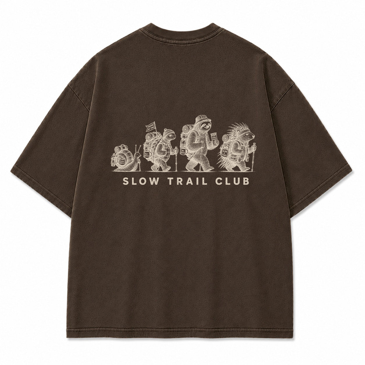Slow Trail Club Woodland Hikers Graphic T-Shirt