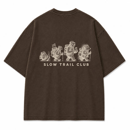 Slow Trail Club Woodland Hikers Graphic T-Shirt