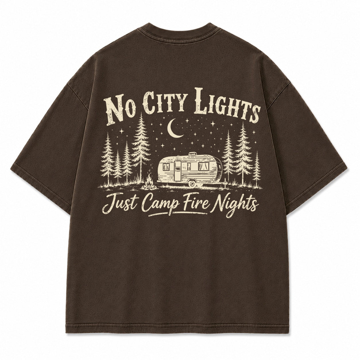 No City Lights Campfire Graphic T-Shirt