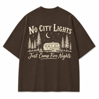 No City Lights Campfire Graphic T-Shirt