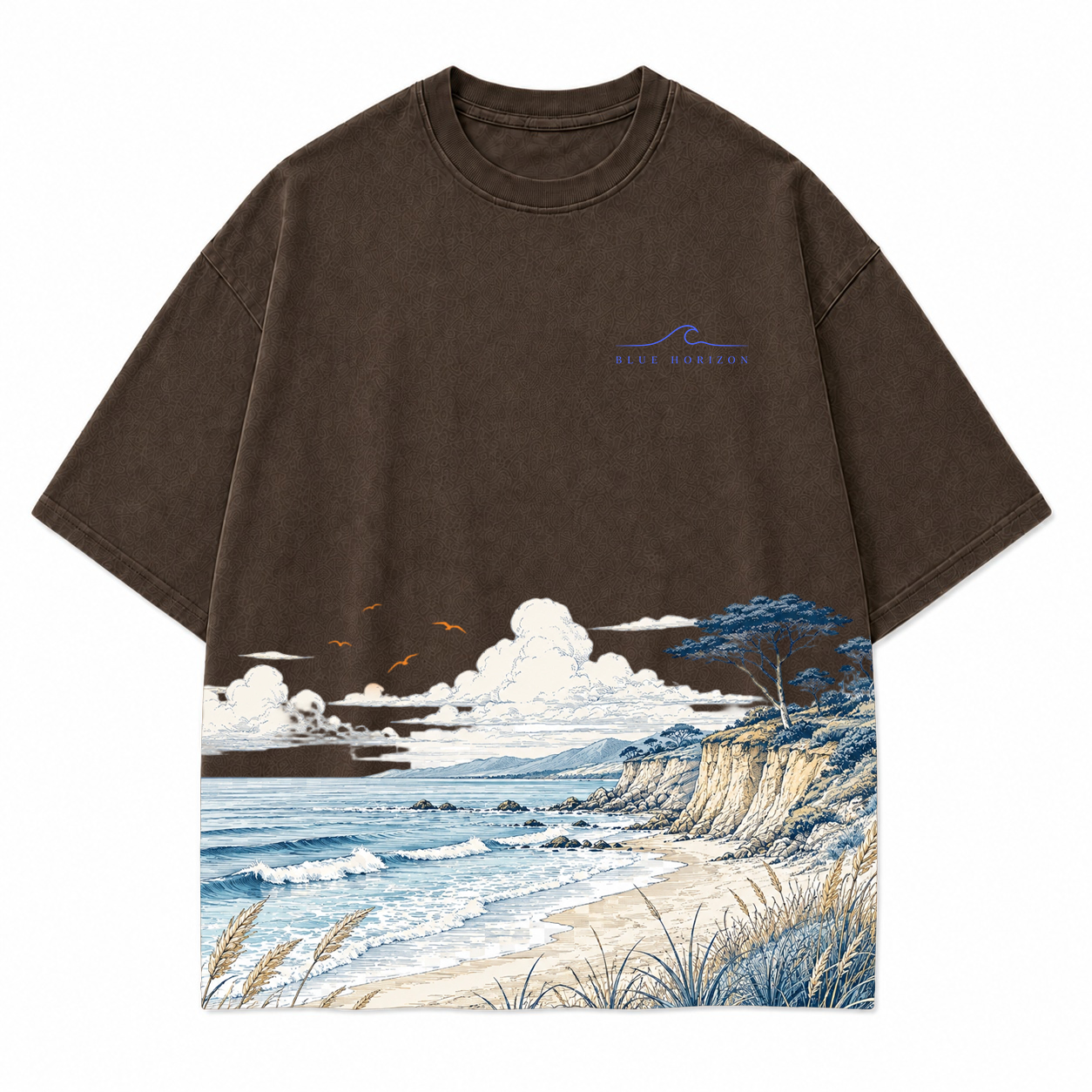 Shoreline Drift Coastal Graphic T-Shirt