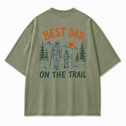 Best Dad On The Trail Outdoor Graphic Tee