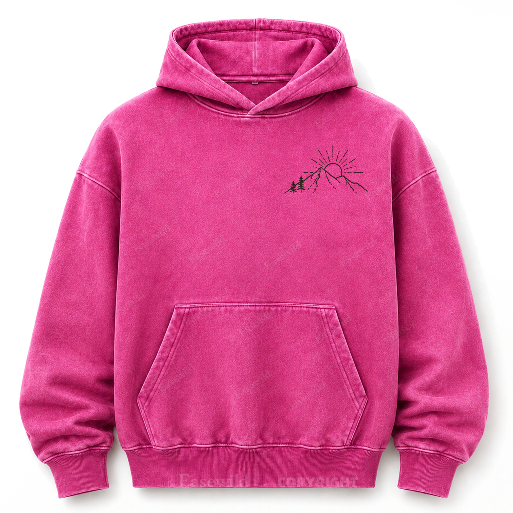 Take Me Outside Mountain Washed Grafik-Hoodie
