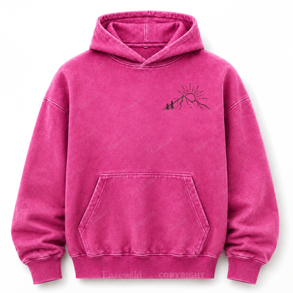 Take Me Outside Mountain Washed Grafik-Hoodie