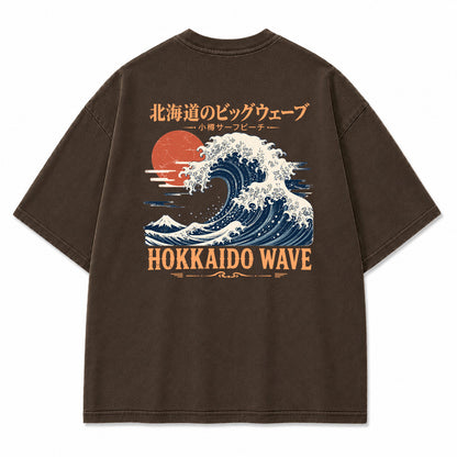 Hokkaido Wave Vintage Graphic T-Shirt