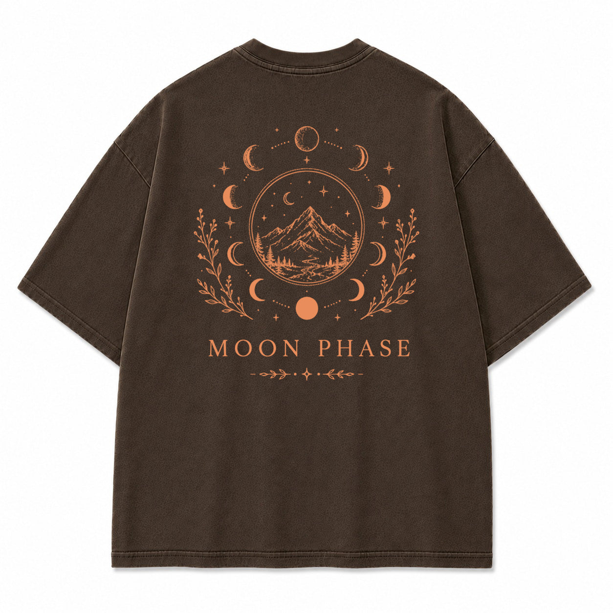 Moon Phase Mountain Graphic T-Shirt