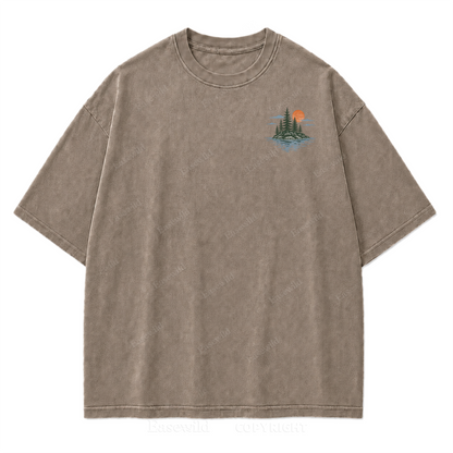 Where Slow Lake Days and Good Company Meet Washed Print Tee