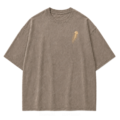 Vintage Celestial Jellyfish Space Print Tee