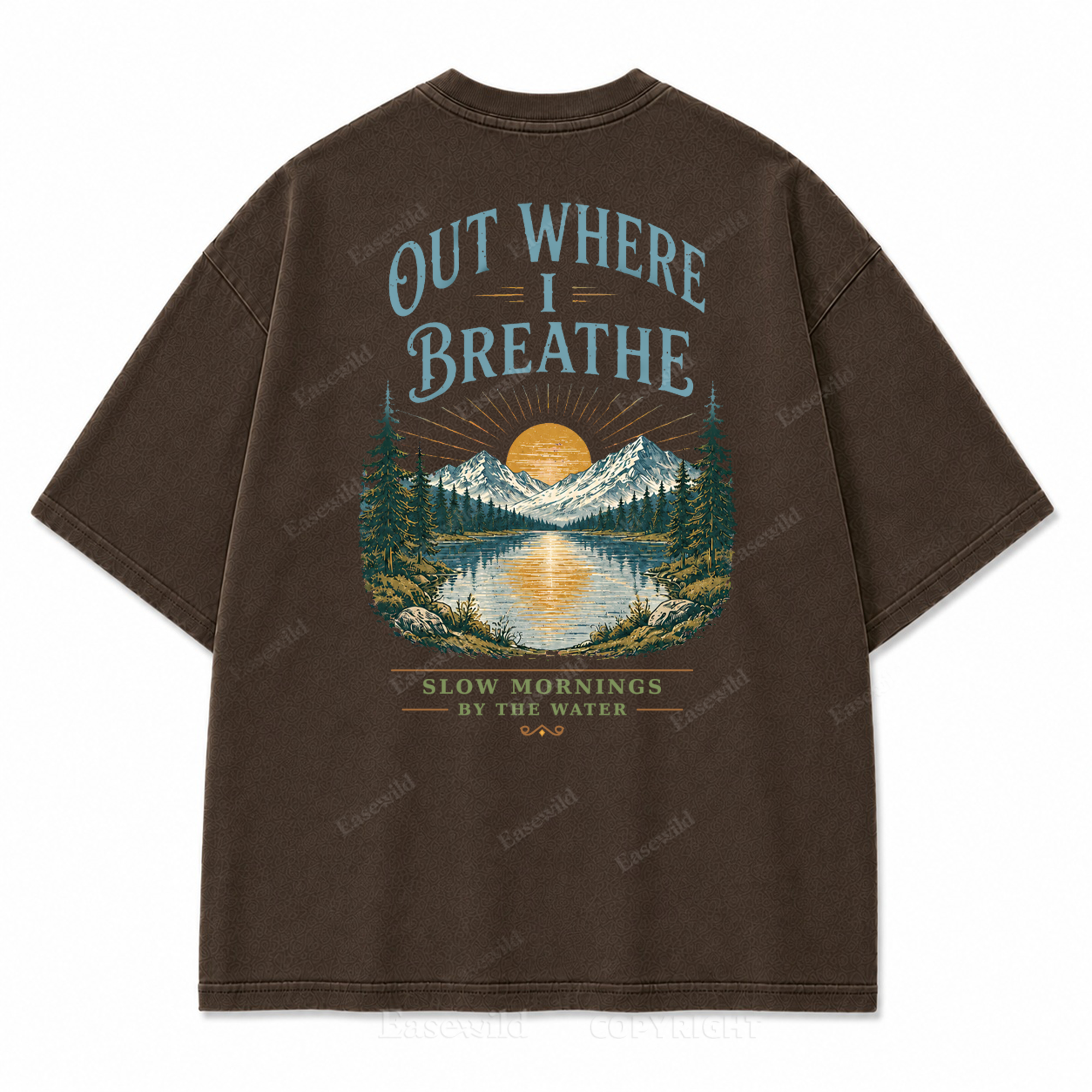 Out Where I Breathe Washed Back Print Tee