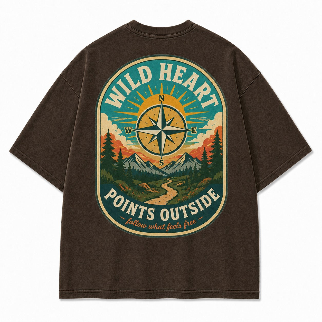 Wild Heart Points Outside Washed T-Shirt