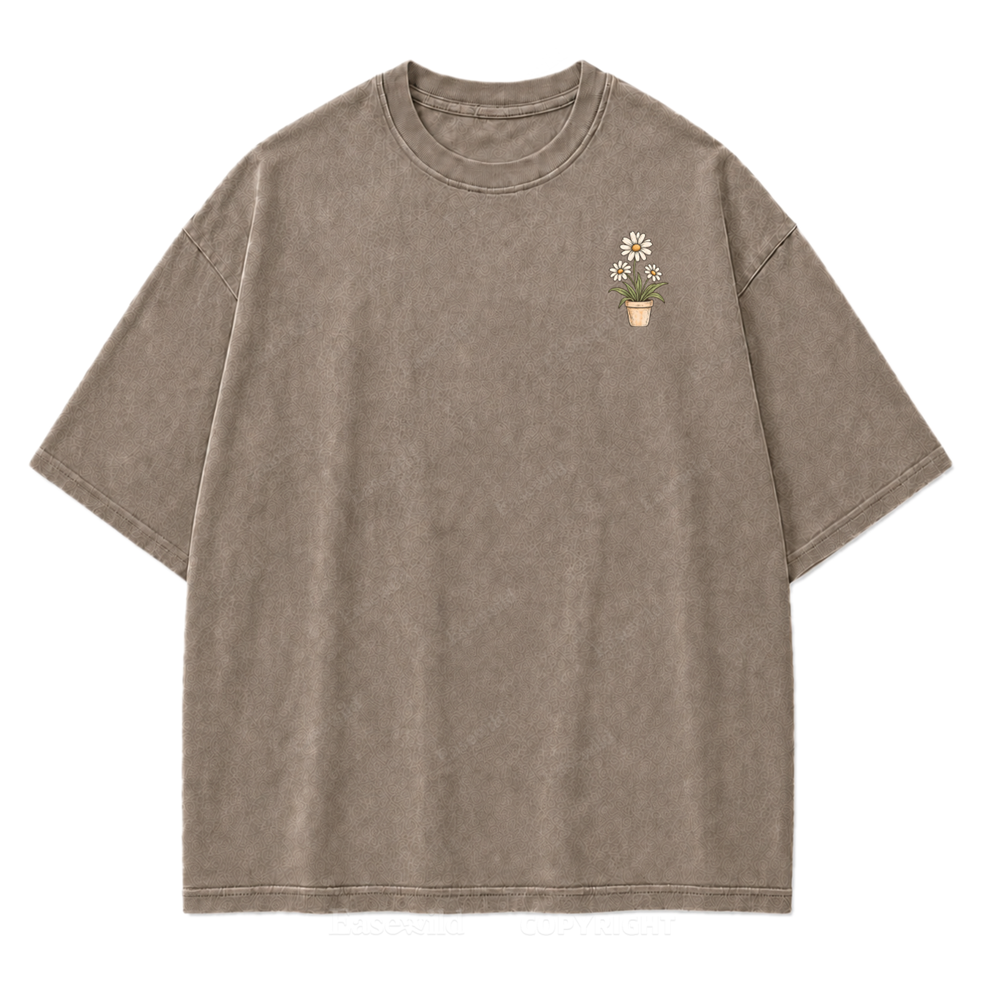 Just One More Bloom Washed Print Tee
