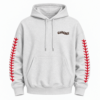 Game Day Baseball Stitch Graphic Hoodie