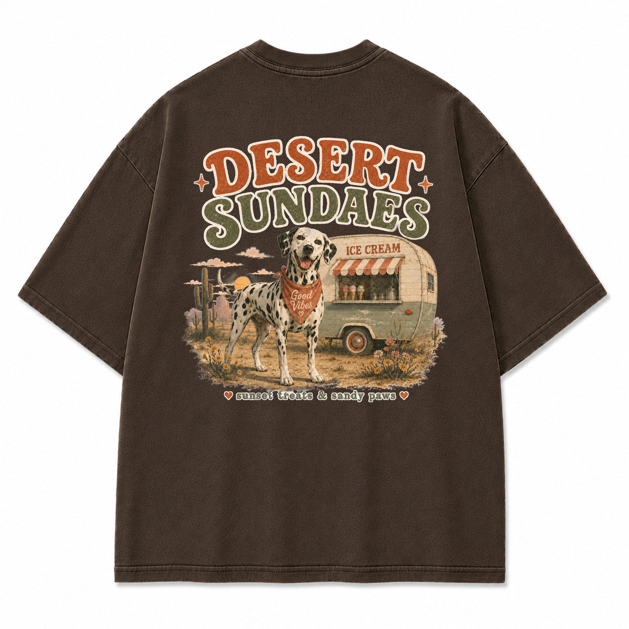 Desert Sundaes Dalmatian Graphic T-Shirt