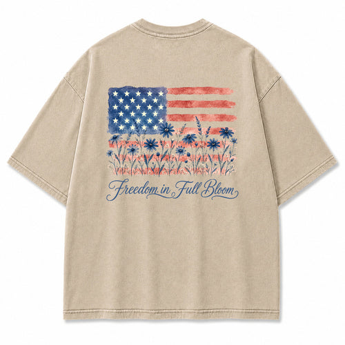 Liberty Bloom Wildflower Flag Graphic T-Shirt