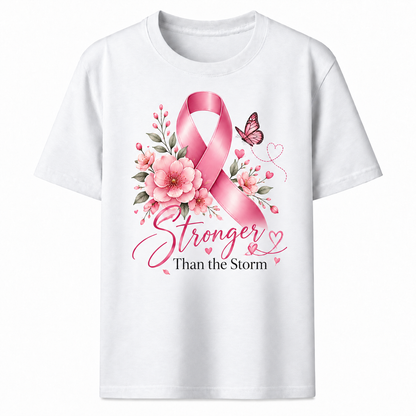 Stronger Than the Storm Pink Ribbon Tee