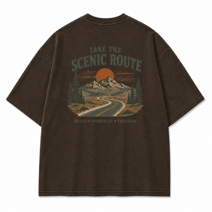 Where the Scenic Route Turns Miles into Memories Tee