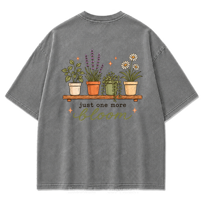 Just One More Bloom Washed Print Tee