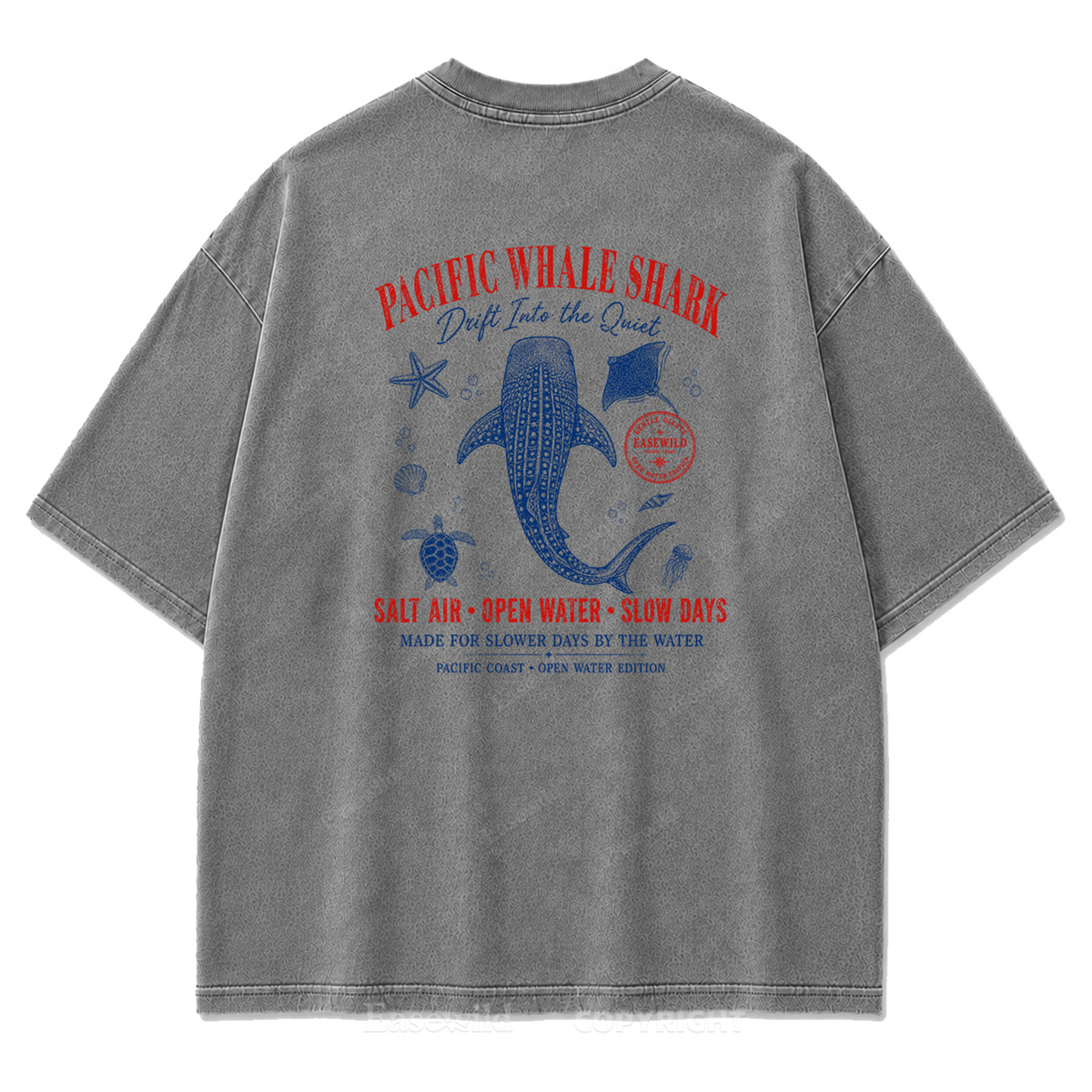 Pacific Whale Shark Washed Print Tee