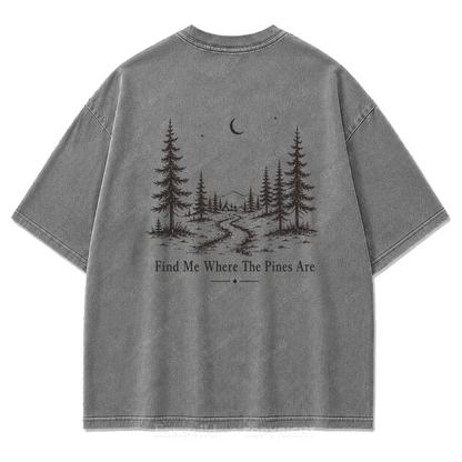 Pinebound Nights Washed Print Tee