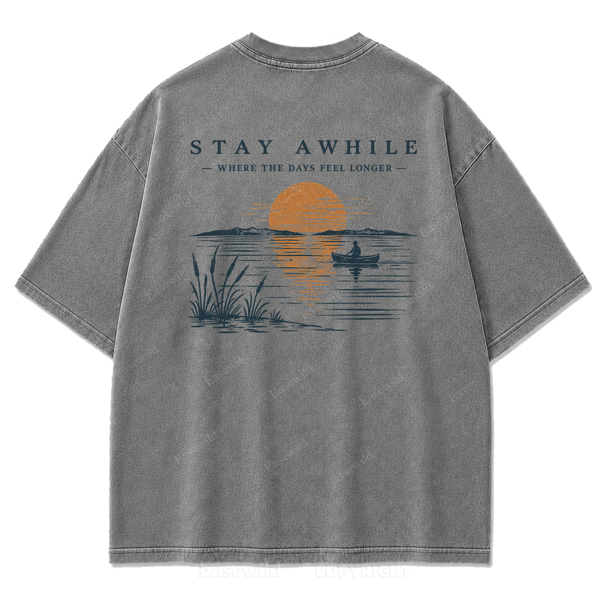 Stay Awhile by the Water Print Tee