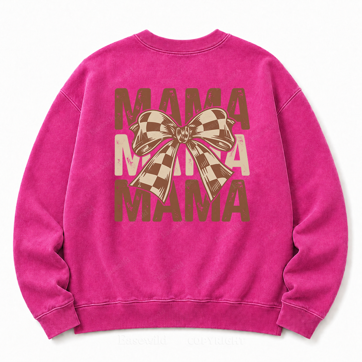 MAMA Bow Washed Graphic Sweatshirt